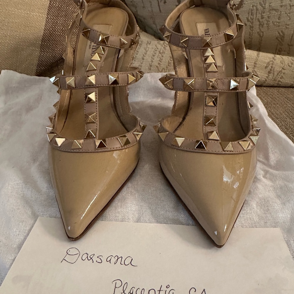 Valentino Beige Rockstud Heels